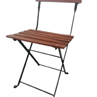 Chaise lattée acajou