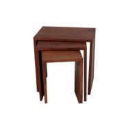 Set de 3 tables bois teck gigognes