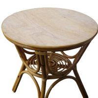 Grande table basse rotin tchanqué 