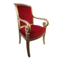 Fauteuil empire rouge 