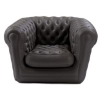 Fauteuil gonflable Chesterfield noir