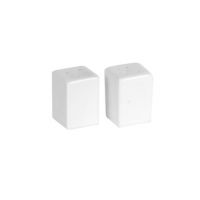 Salière/poivrière cube porcelaine blanche  