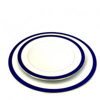 Assiettes filet bleu