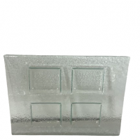 Assiette verre 4 trous rectangulaire 