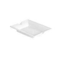 Cendrier rectangulaire porcelaine blanche 