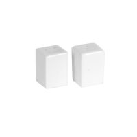 Poivriére et saliére carrée porcelaine blanche