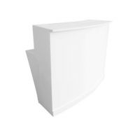 Comptoir blanc arrondi 