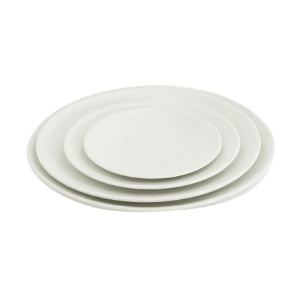 Assiette porcelaine ronde fine