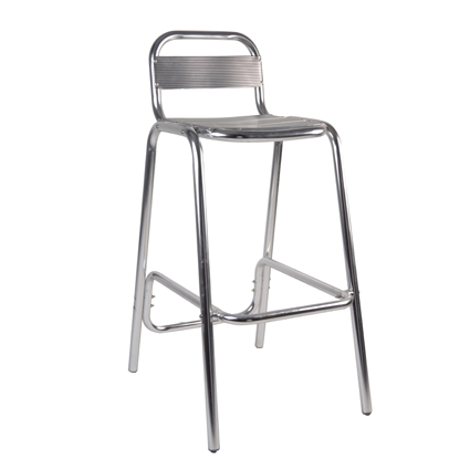 Tabouret métal alu latte