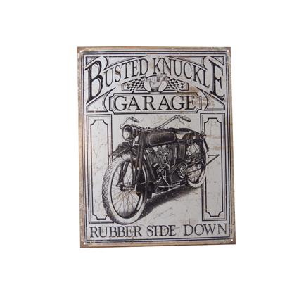 Plaque moto garage