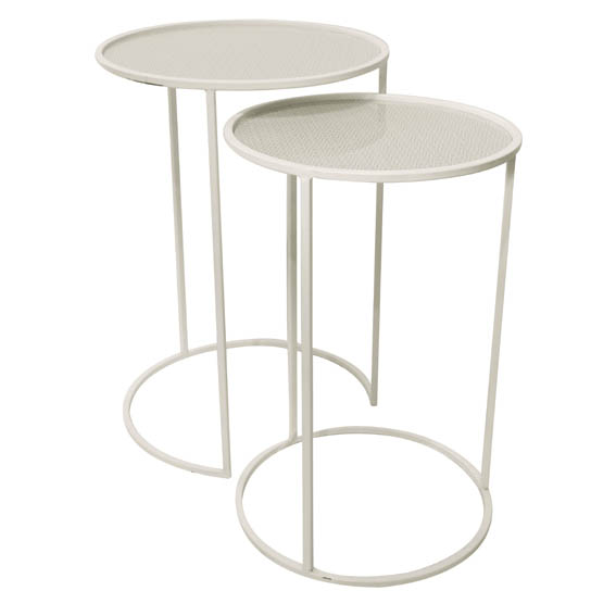 Set de 2 tables métal Sweden