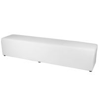 Pouf cuir blanc L200cm