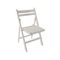 Chaise bois pliante blanche