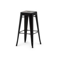 Tabouret métal style Tolix noir