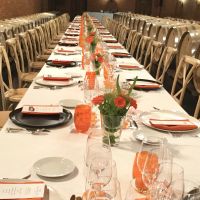 Serviette de table orange 