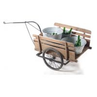 Carriole à boisson en bois roulante  