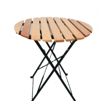 Table pliante lattée bois diam.60 cm