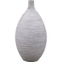 Vase rotin amphore  blanc 