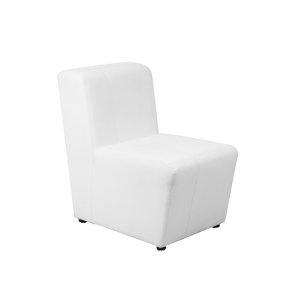 Chauffeuse lounge cuir blanc